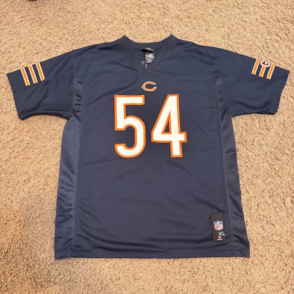 Chicago Bears Brian Urlacher 54 NFL Team Apparel Youth XL Jersey Navy Blue